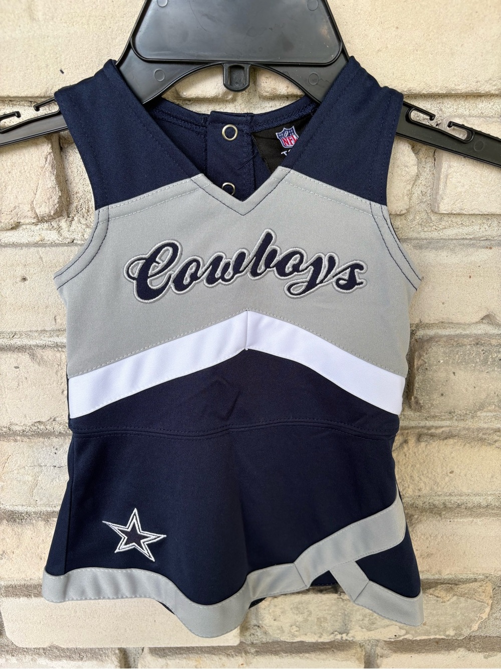 NFL Girls Navy, Gray & White Dallas Cowboys Cheer Dress